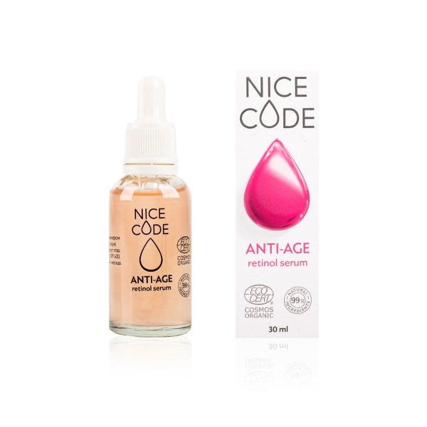 Омолаживающая сыворотка для лица с ретинолом «ANTI-AGE» Nice Code, 30 мл.